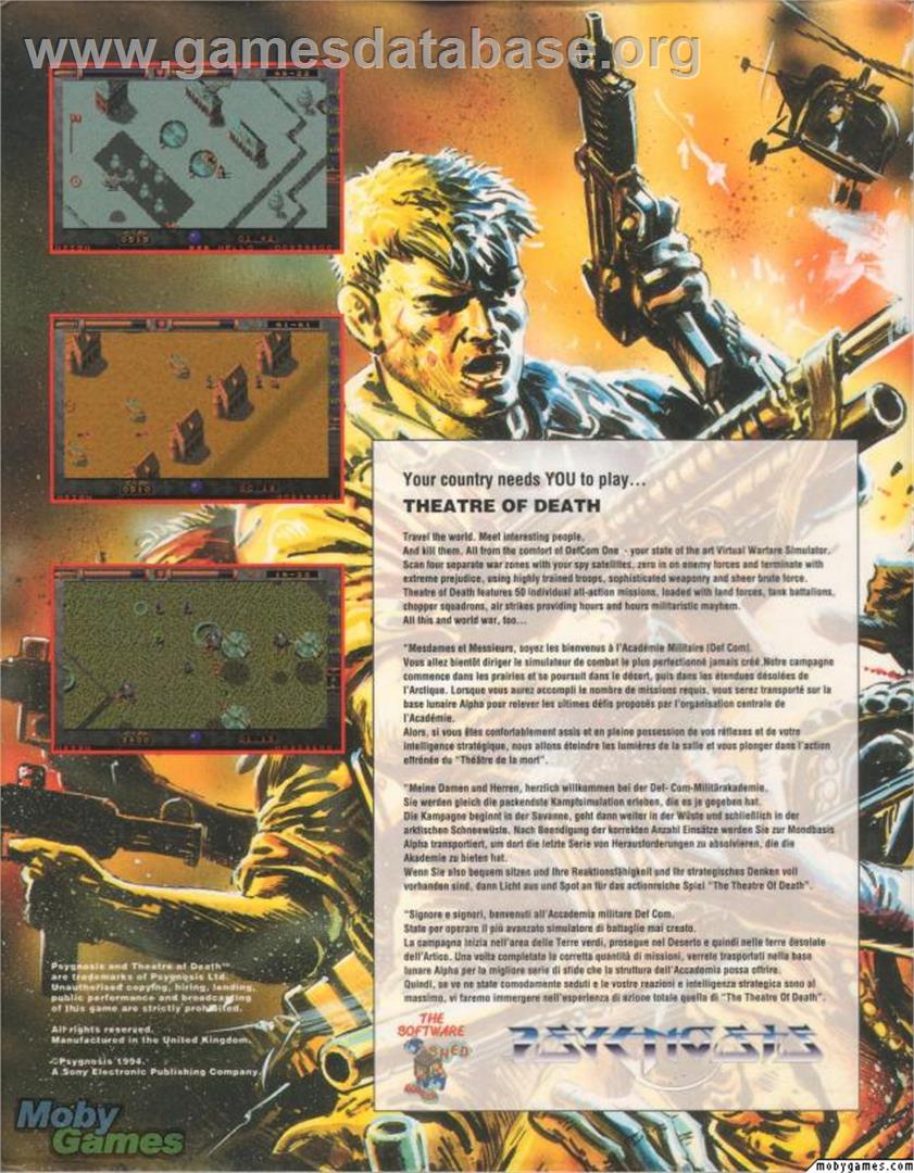 Theatre of Death - Microsoft DOS - Artwork - Box Back