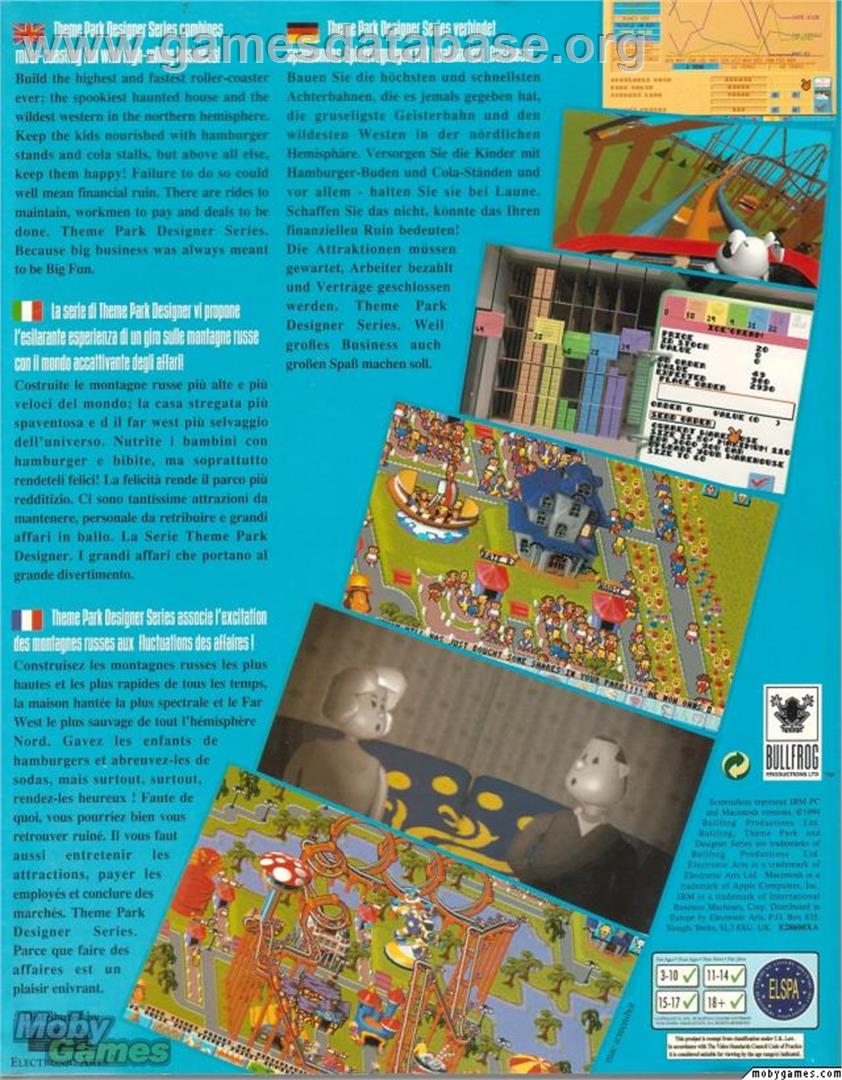 Theme Park - Microsoft DOS - Artwork - Box Back