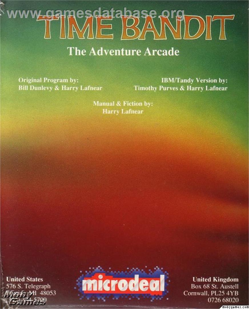 Time Bandit - Microsoft DOS - Artwork - Box Back