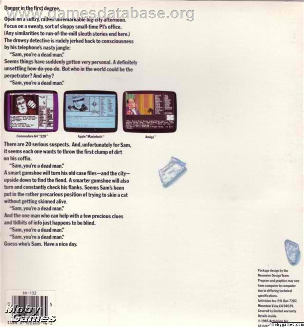 Time to Die - Microsoft DOS - Artwork - Box Back
