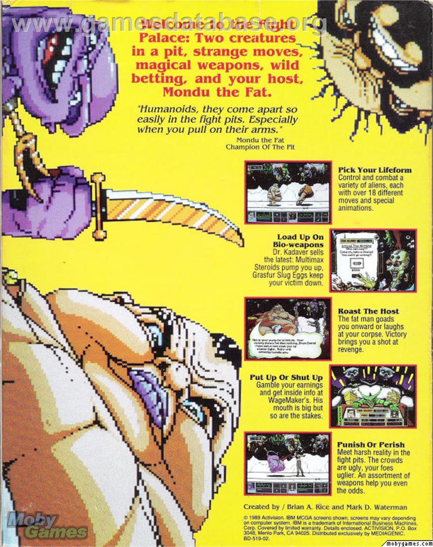 Tongue of the Fatman - Microsoft DOS - Artwork - Box Back