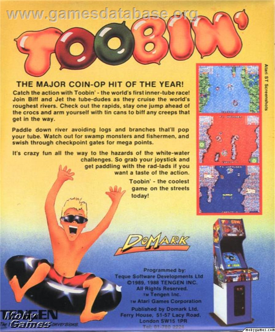 Toobin' - Microsoft DOS - Artwork - Box Back