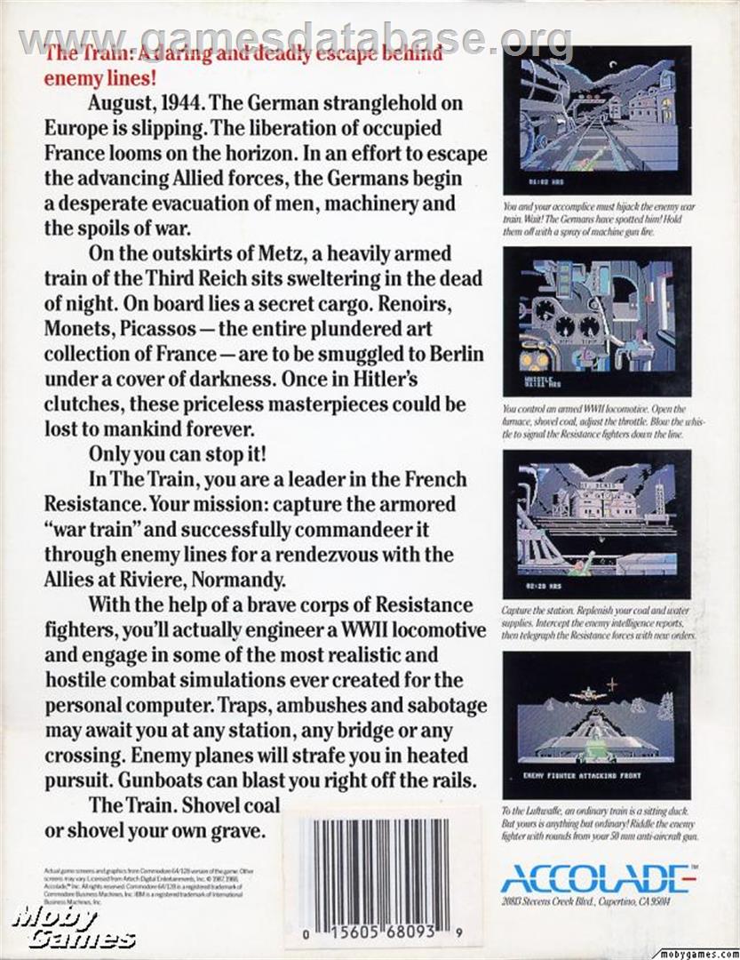 Train, The - Escape To Normandy - Microsoft DOS - Artwork - Box Back