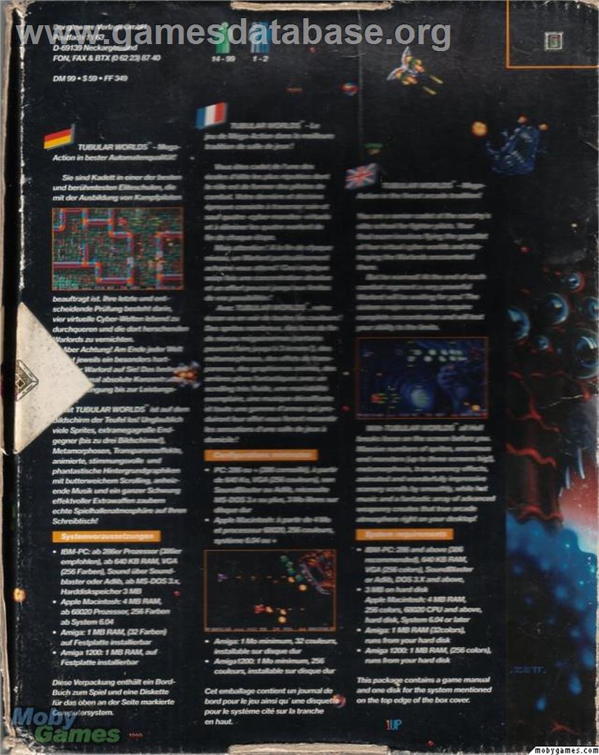 Tubular Worlds - Microsoft DOS - Artwork - Box Back