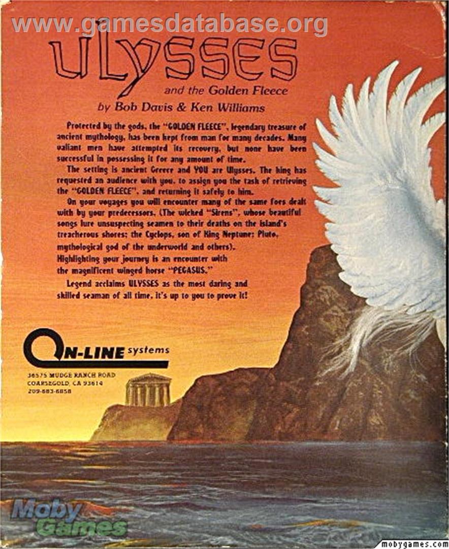 Ulysses And The Golden Fleece - Microsoft DOS - Artwork - Box Back