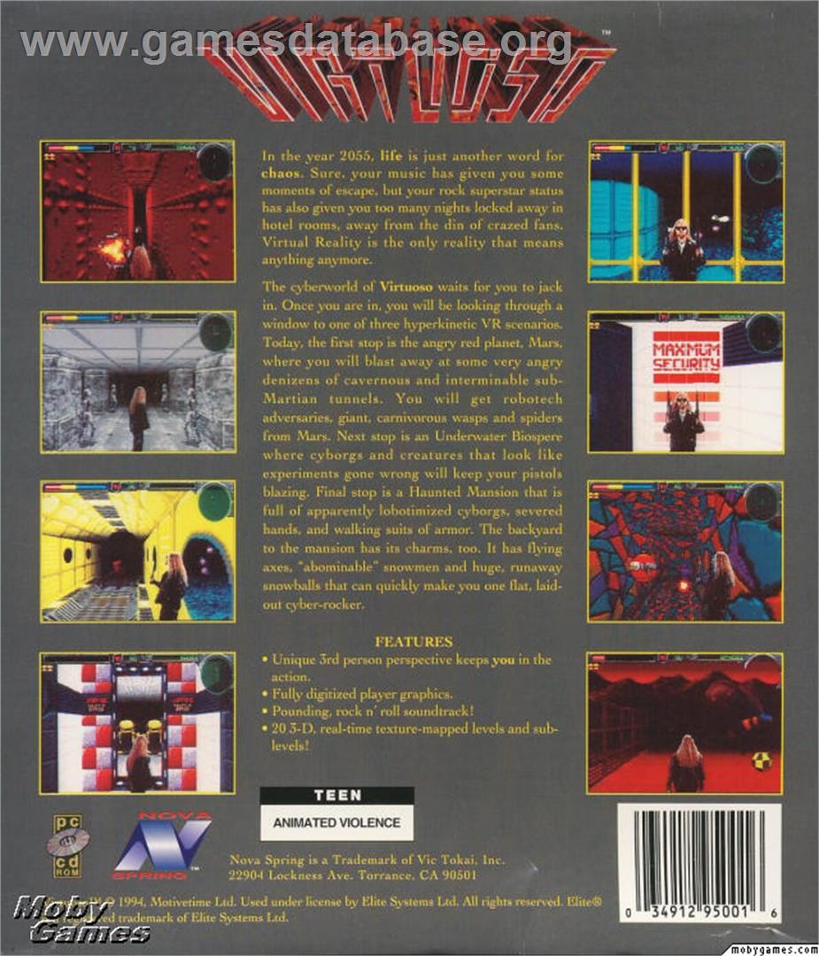 Virtuoso - Microsoft DOS - Artwork - Box Back