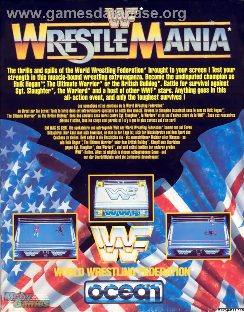 WWF Wrestlemania - Microsoft DOS - Artwork - Box Back