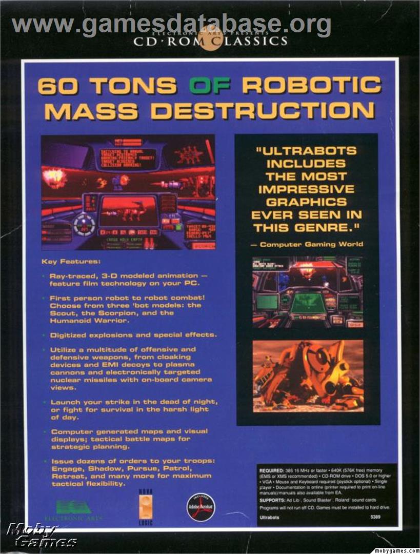 Xenobots - Microsoft DOS - Artwork - Box Back