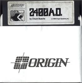 Artwork on the Disc for 2400 A.D. on the Microsoft DOS.