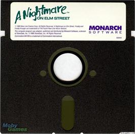 Artwork on the Disc for A Nightmare on Elm Street on the Microsoft DOS.