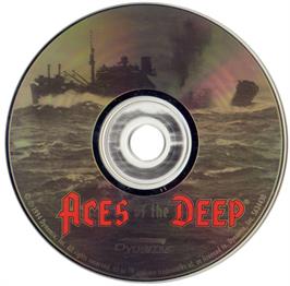 Artwork on the Disc for Aces of the Deep on the Microsoft DOS.