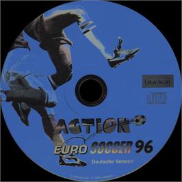 Artwork on the Disc for Action Euro Soccer 96 on the Microsoft DOS.