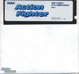 Artwork on the Disc for Action Fighter on the Microsoft DOS.