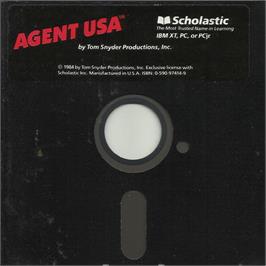 Artwork on the Disc for Agent USA on the Microsoft DOS.