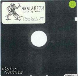 Artwork on the Disc for Akalabeth - World of Doom on the Microsoft DOS.