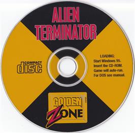 Artwork on the Disc for Alien Terminator on the Microsoft DOS.