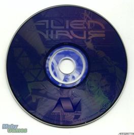 Artwork on the Disc for Alien Virus on the Microsoft DOS.