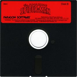 Artwork on the Disc for Amazing Spider-man, The on the Microsoft DOS.