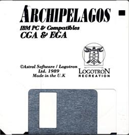 Artwork on the Disc for Archipelagos on the Microsoft DOS.