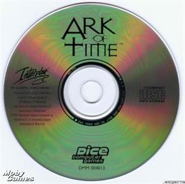 Artwork on the Disc for Ark of Time on the Microsoft DOS.