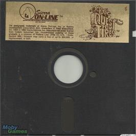 Artwork on the Disc for BC's Quest for Tires on the Microsoft DOS.