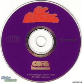 Artwork on the Disc for BC Racers on the Microsoft DOS.