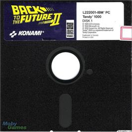 Artwork on the Disc for Back To The Future Part 2 on the Microsoft DOS.