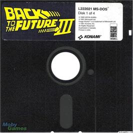 Artwork on the Disc for Back to the Future Part III on the Microsoft DOS.