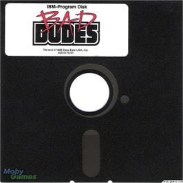 Artwork on the Disc for Bad Dudes on the Microsoft DOS.