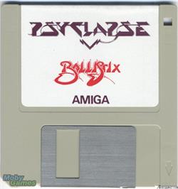 Artwork on the Disc for Ballistix on the Microsoft DOS.