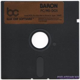Artwork on the Disc for Baron - The Real Estate Simulation on the Microsoft DOS.