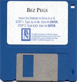 Artwork on the Disc for Bez Pegs on the Microsoft DOS.