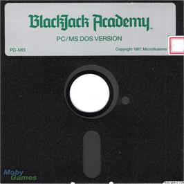 Artwork on the Disc for Blackjack Academy on the Microsoft DOS.