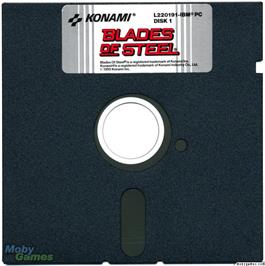 Artwork on the Disc for Blades Of Steel on the Microsoft DOS.