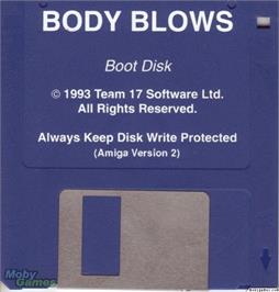 Artwork on the Disc for Body Blows on the Microsoft DOS.