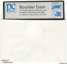 Artwork on the Disc for Boulder Dash on the Microsoft DOS.