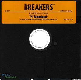 Artwork on the Disc for Breakers on the Microsoft DOS.