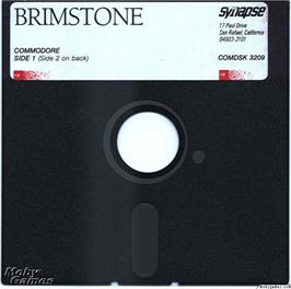 Artwork on the Disc for Brimstone on the Microsoft DOS.