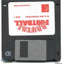 Artwork on the Disc for Brutal Football on the Microsoft DOS.