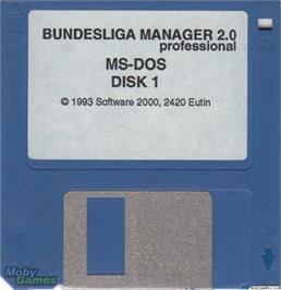 Artwork on the Disc for Bundesliga Manager Professional on the Microsoft DOS.