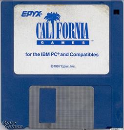 Artwork on the Disc for California Games on the Microsoft DOS.