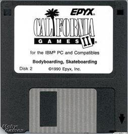 Artwork on the Disc for California Games 2 on the Microsoft DOS.