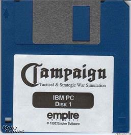 Artwork on the Disc for Campaign (Milestone) on the Microsoft DOS.