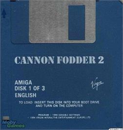 Artwork on the Disc for Cannon Fodder 2 on the Microsoft DOS.
