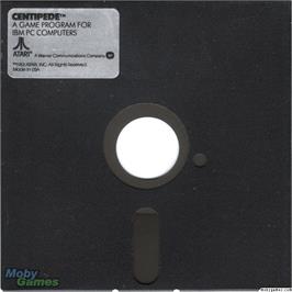Artwork on the Disc for Centipede on the Microsoft DOS.