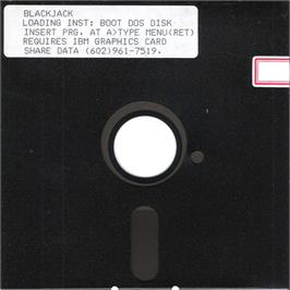 Artwork on the Disc for Championship Blackjack on the Microsoft DOS.