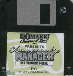 Artwork on the Disc for Championship Manager - End of 1994 Season Edition on the Microsoft DOS.