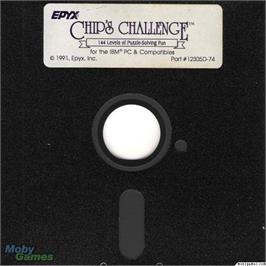 Artwork on the Disc for Chip's Challenge on the Microsoft DOS.