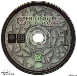 Artwork on the Disc for Chronicles of the Sword on the Microsoft DOS.