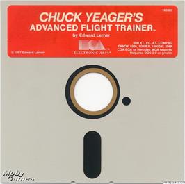 Artwork on the Disc for Chuck Yeager's Advanced Flight Trainer on the Microsoft DOS.